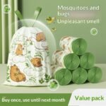 Artemisia Trash Bags, Heavy-Duty Household, Tear-Resistant, Handled Kitchen and Bedroom Use, Extra-Thick, No-Tear Drawstring Large Plastic Bags