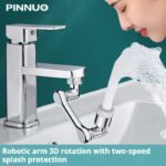 1080도 회전 수도꼭지 확장 노즐｜물튀김 방지｜회전식 버블러 세척용